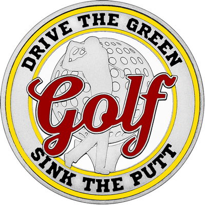 Maroon "Golf" with Yellow Outer Circular Borders